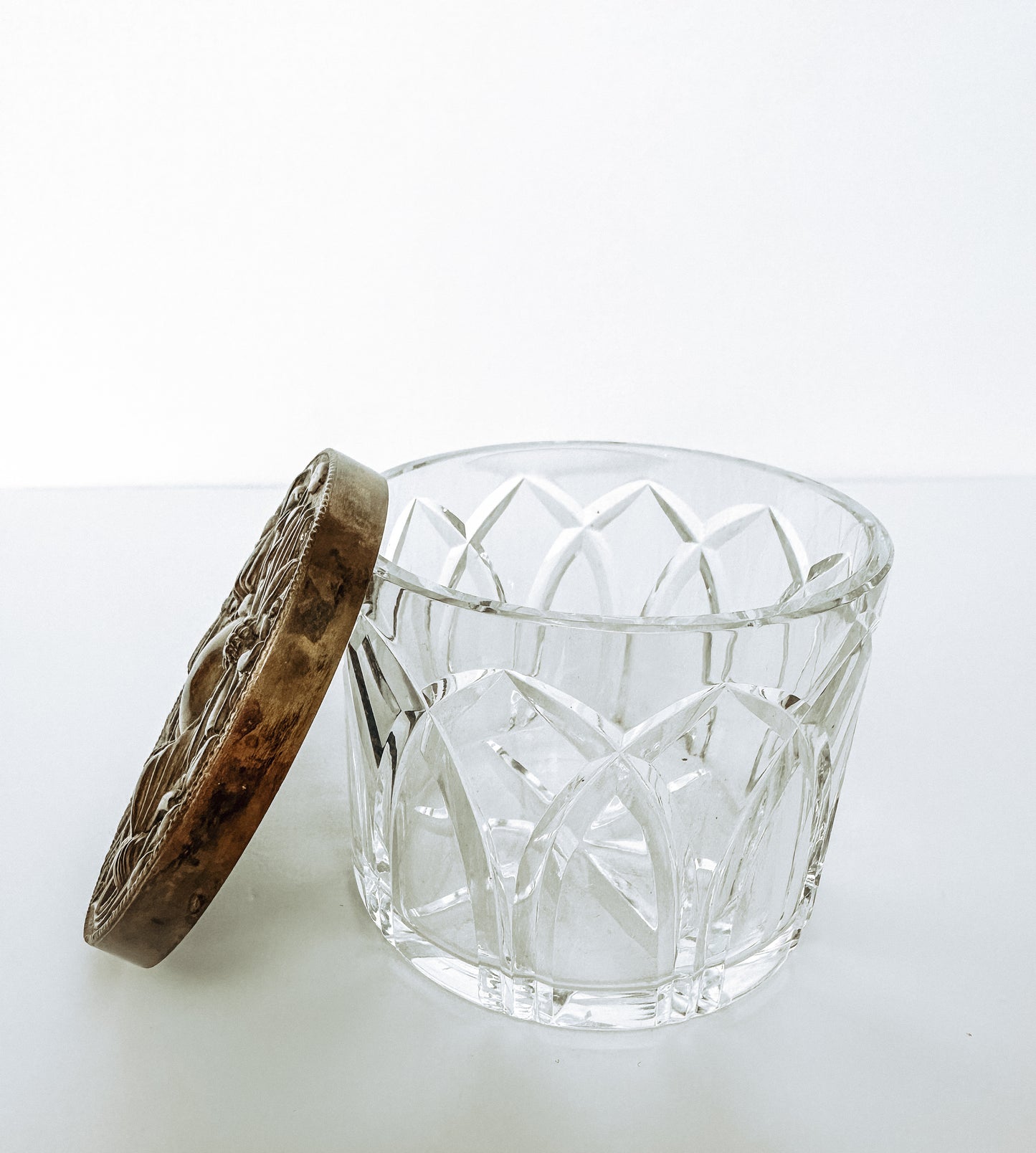 Etched Glass Trinket Dish