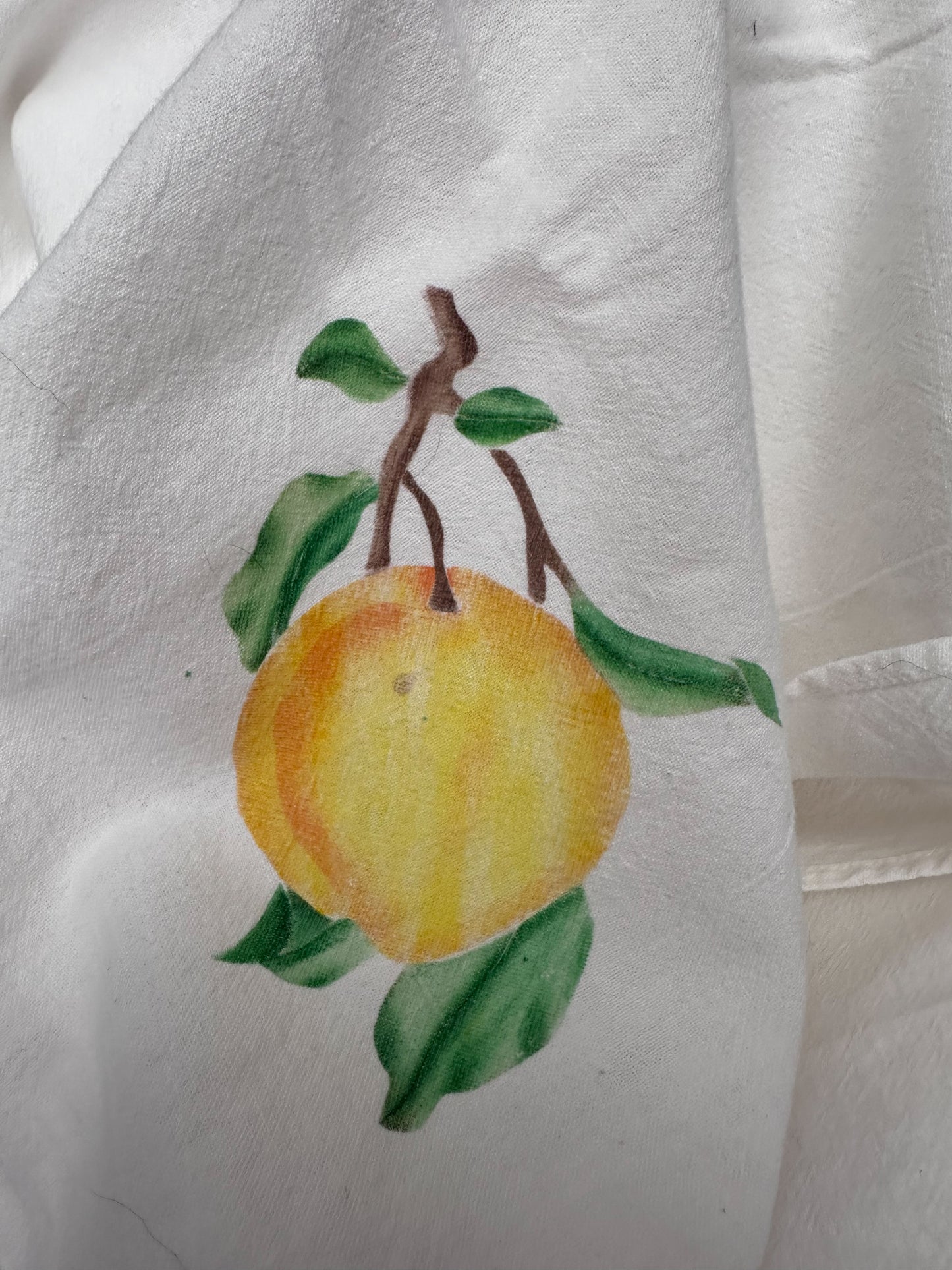 Vintage Hand Painted Tea Towel