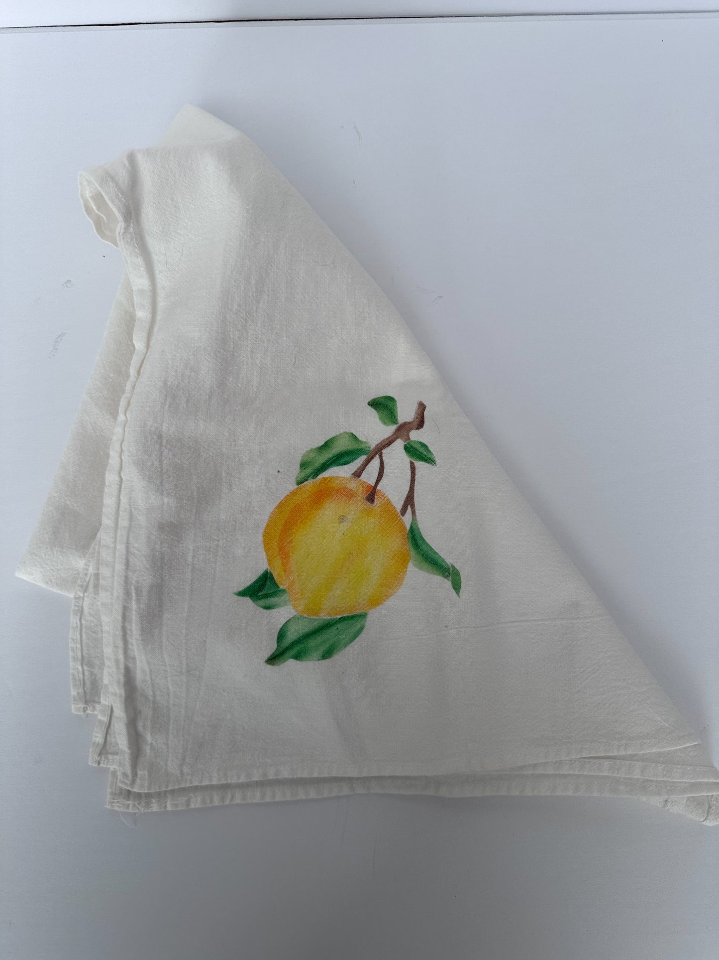 Vintage Hand Painted Tea Towel