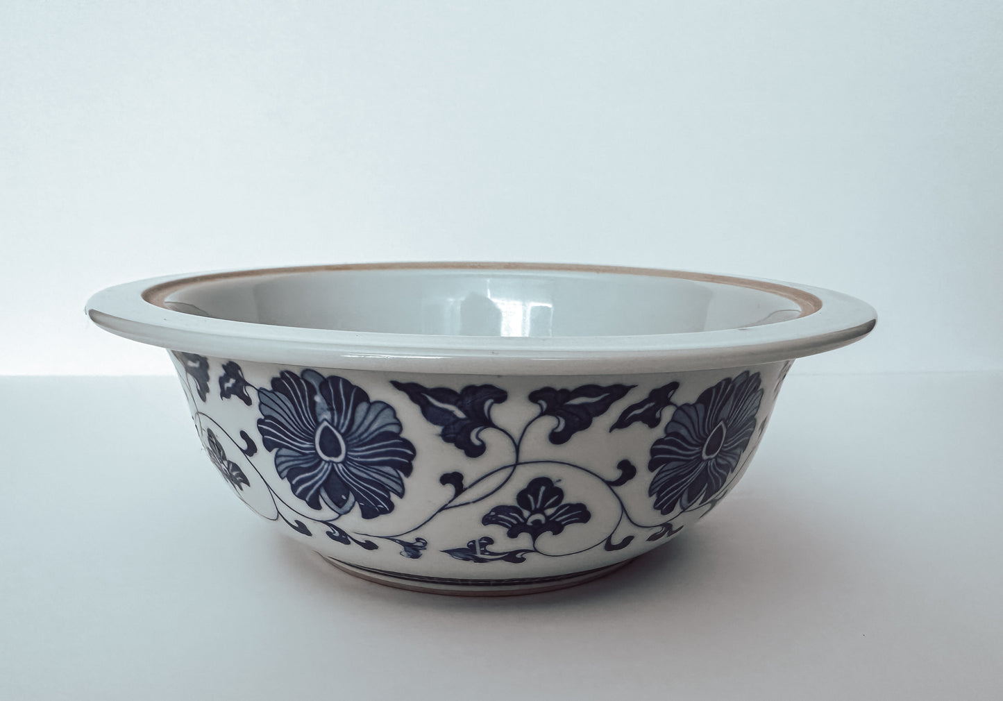 Twisted Blue Flower Bowl