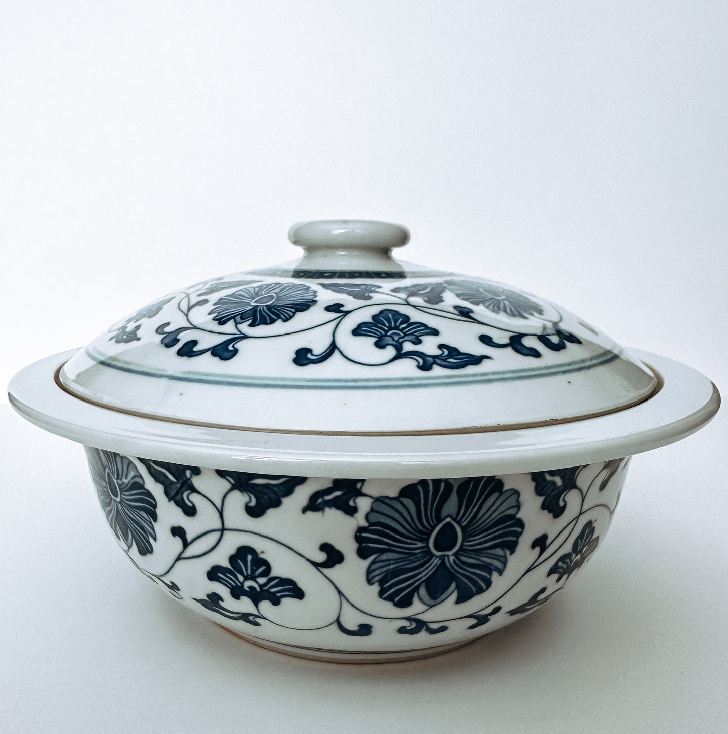 Twisted Blue Flower Bowl