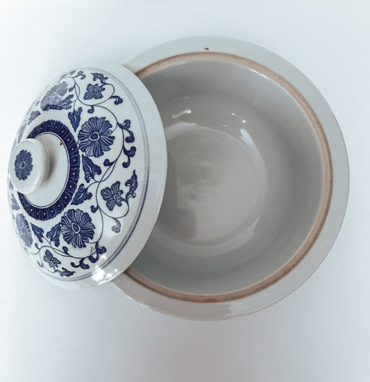 Twisted Blue Flower Bowl