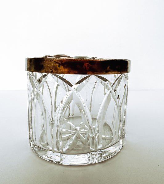 Etched Glass Trinket Dish