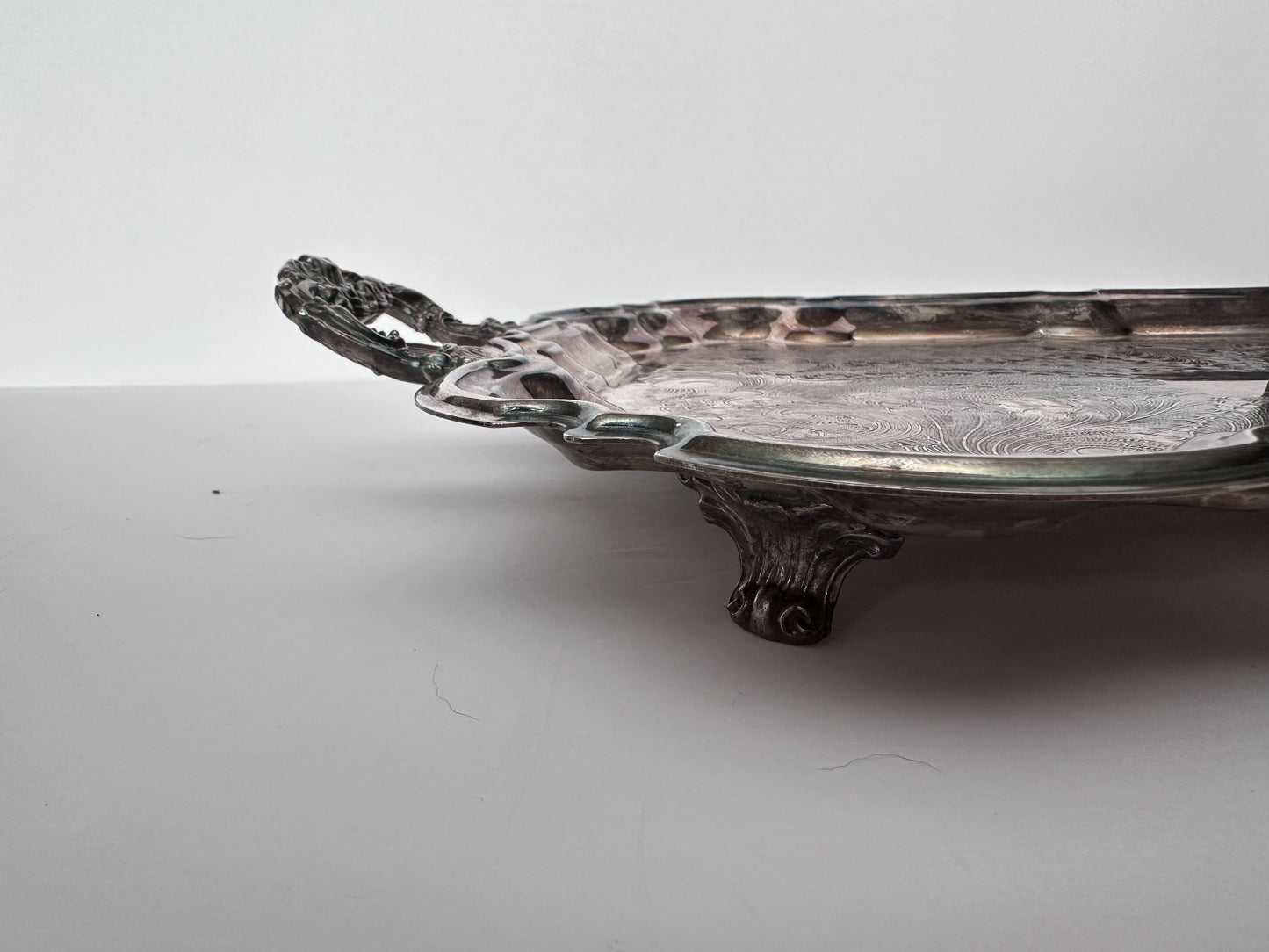 Footed Silver Trey