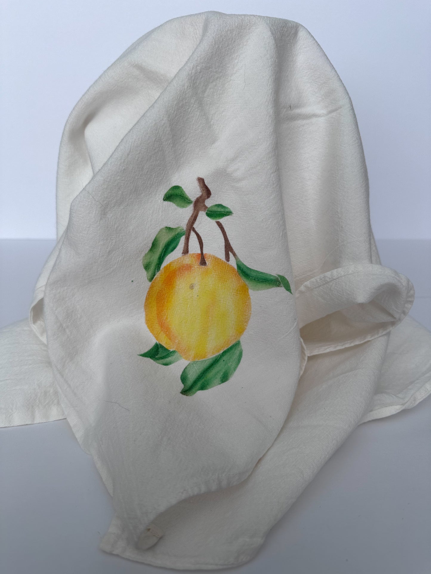 Vintage Hand Painted Tea Towel