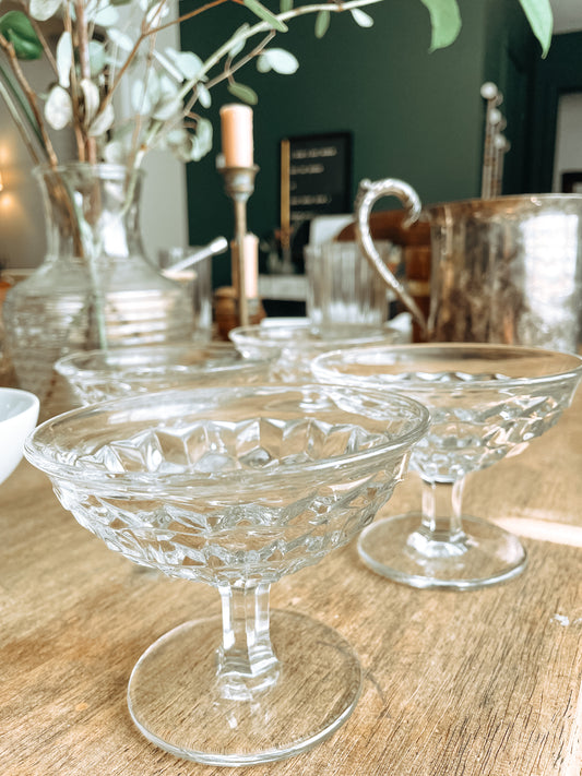 Set of 4 Crystal Dessert Dishes
