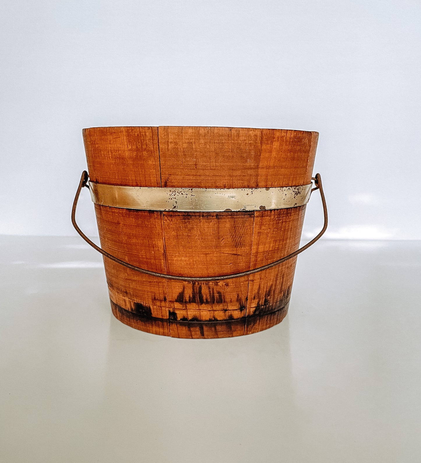 Vintage Wood Ice Bucket
