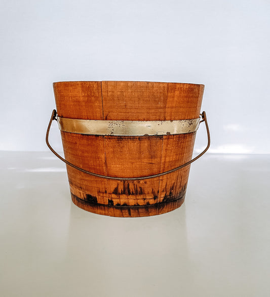 Vintage Wood Ice Bucket