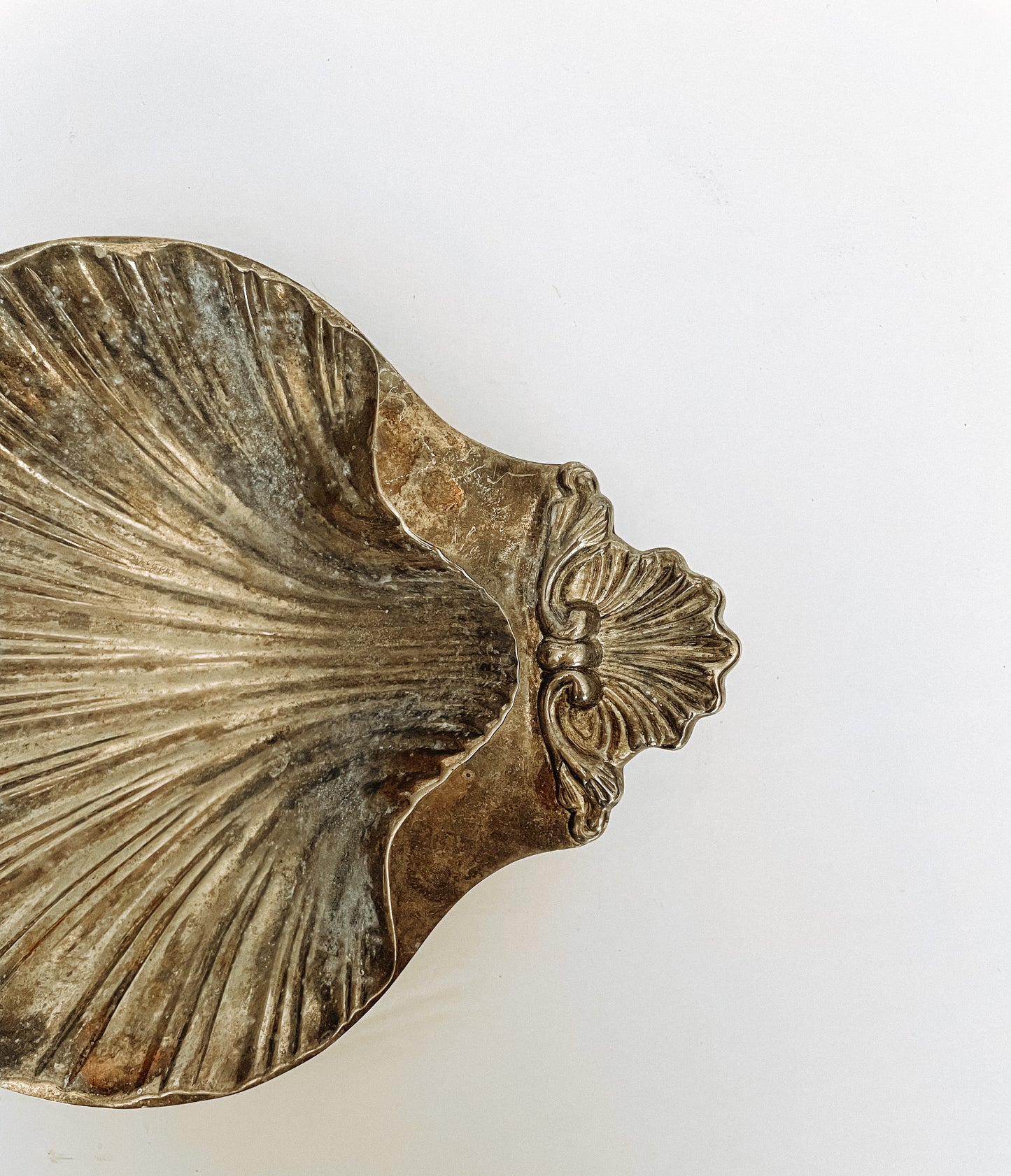 Vintage Silver Shell Trinket Dish