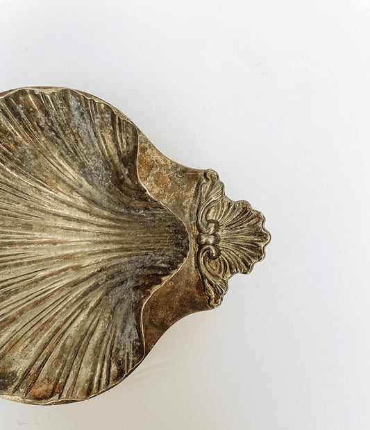 Vintage Silver Shell Trinket Dish