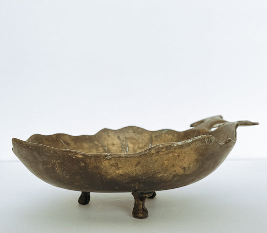 Footed Brass Trinket Dish