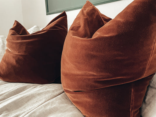 One of a Kind-Ish Pillow Cover, Velvet Brown